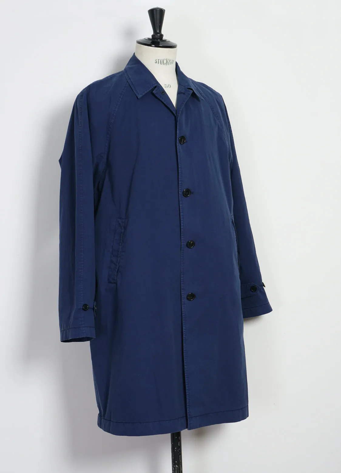 MORITZ | Long Windbreaker Coat | Work Blue