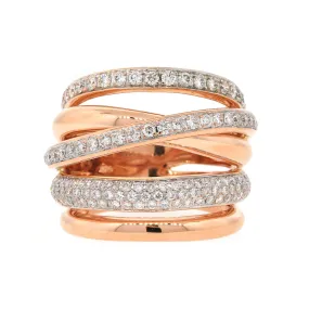 Multi-Band Diamond Fashion Ring in 18k Rose Gold