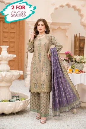 Munira Linen 3 Piece Suit MUN555