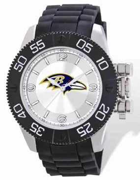 NFL Mens Baltimore Ravens Beast Watch - Molded Strap - Luminous Hands