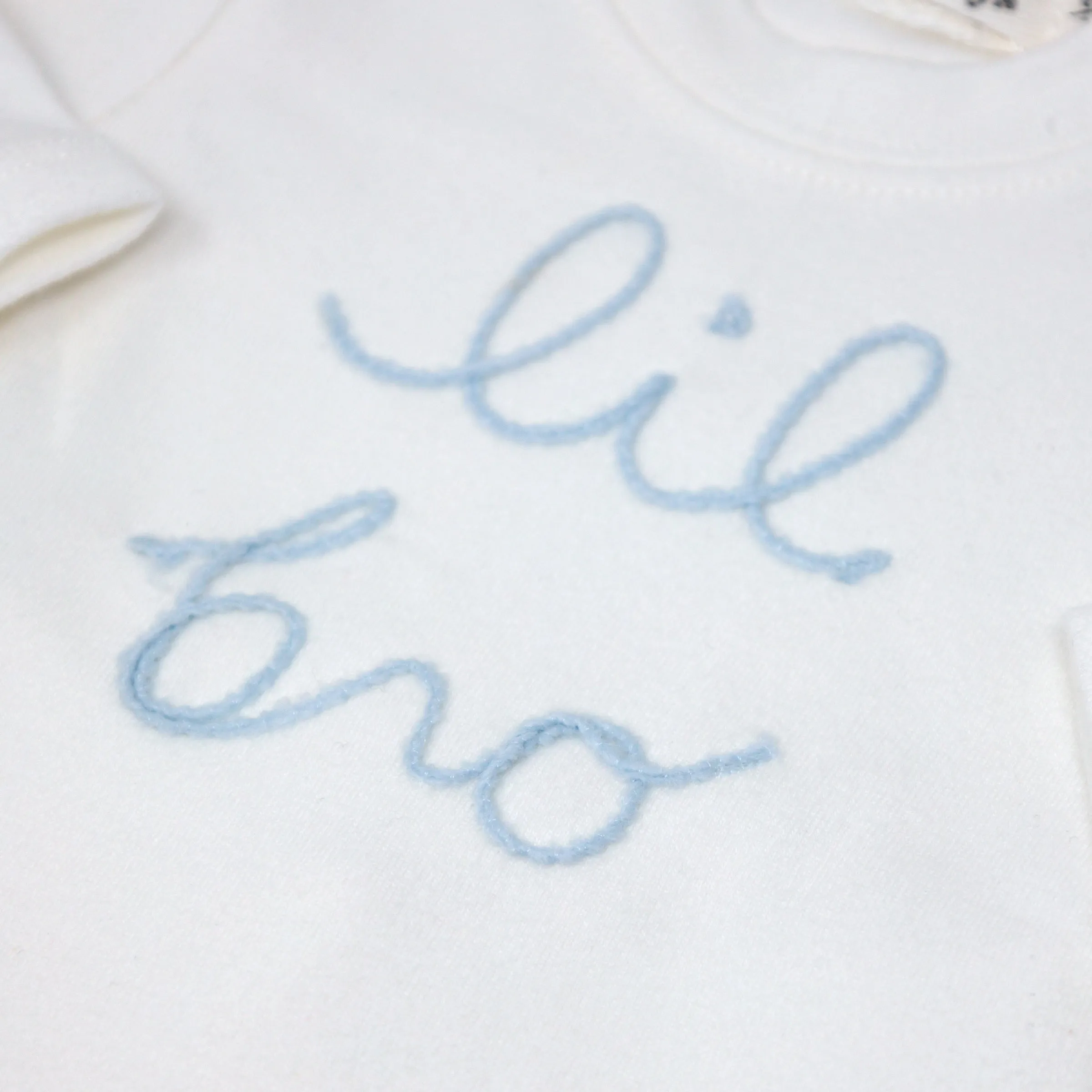 oh baby! Two Piece Set lil bro in Sky Blue Yarn - Cream