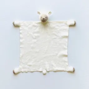 Organic Baby Lovey Security Blanket Cuddle Cloth  - Lamb