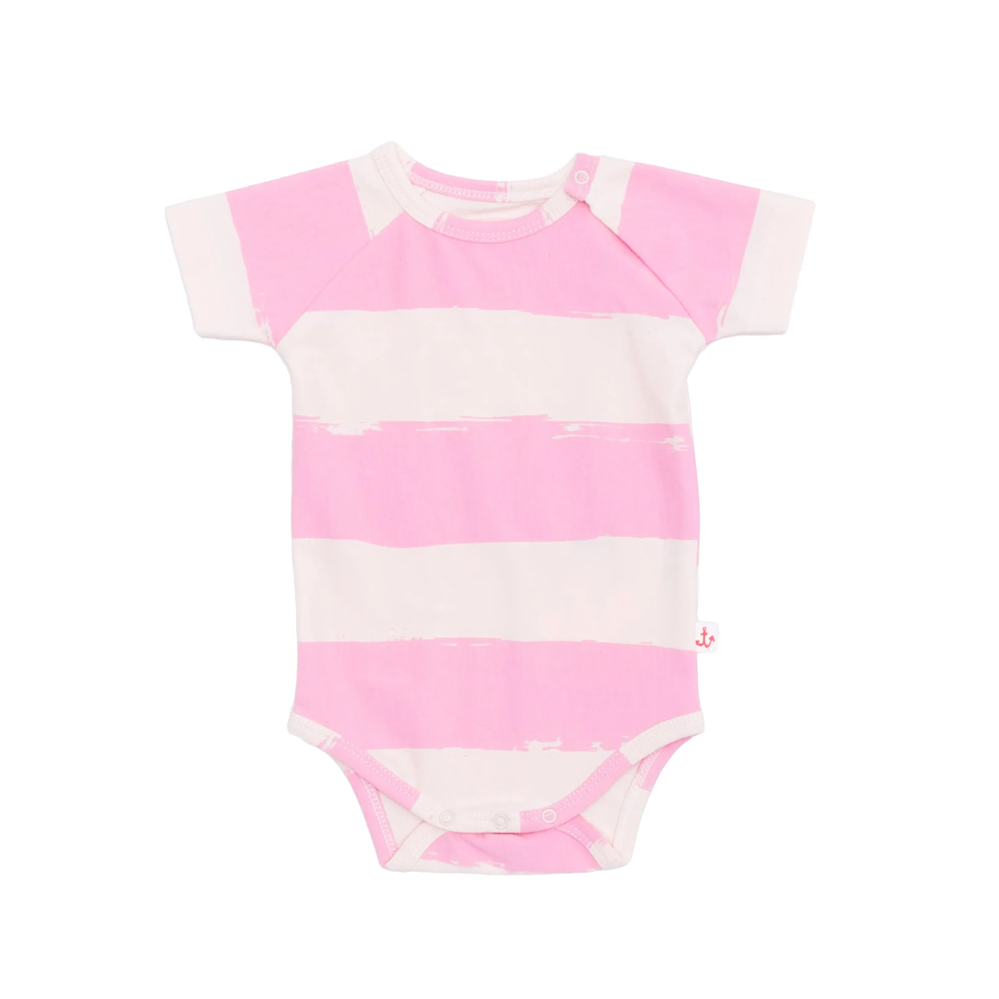 Organic Baby onesie in pink Stripes