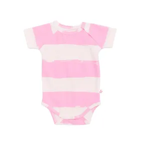 Organic Baby onesie in pink Stripes