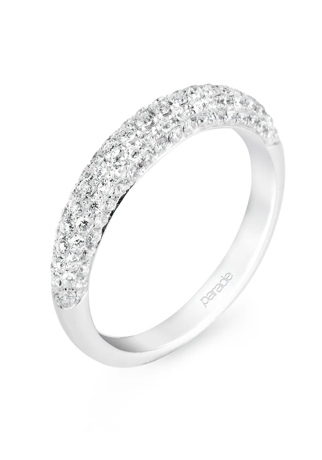 Parade Design 18KWG Pavé Diamond Half Band