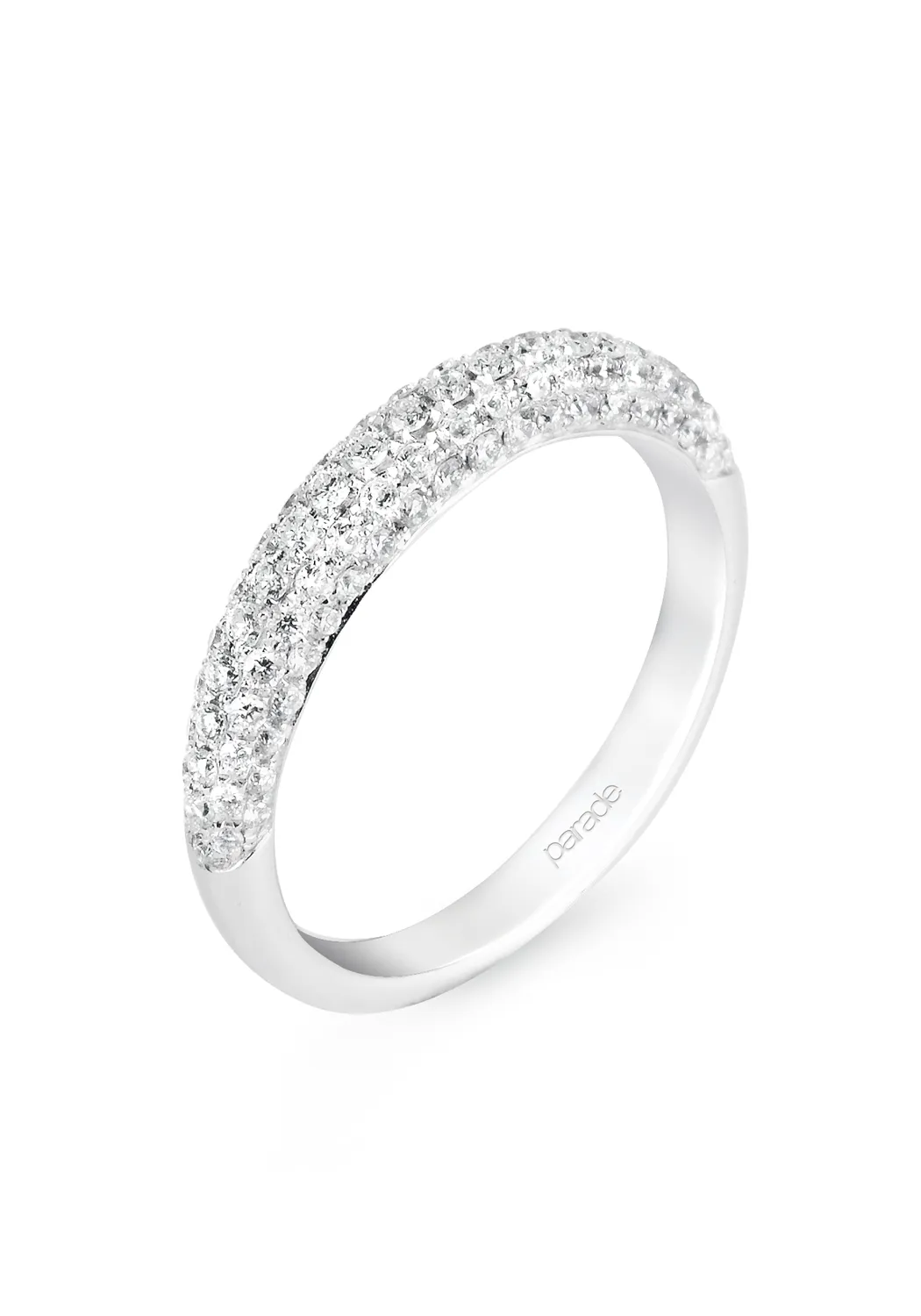 Parade Design 18KWG Pavé Diamond Half Band