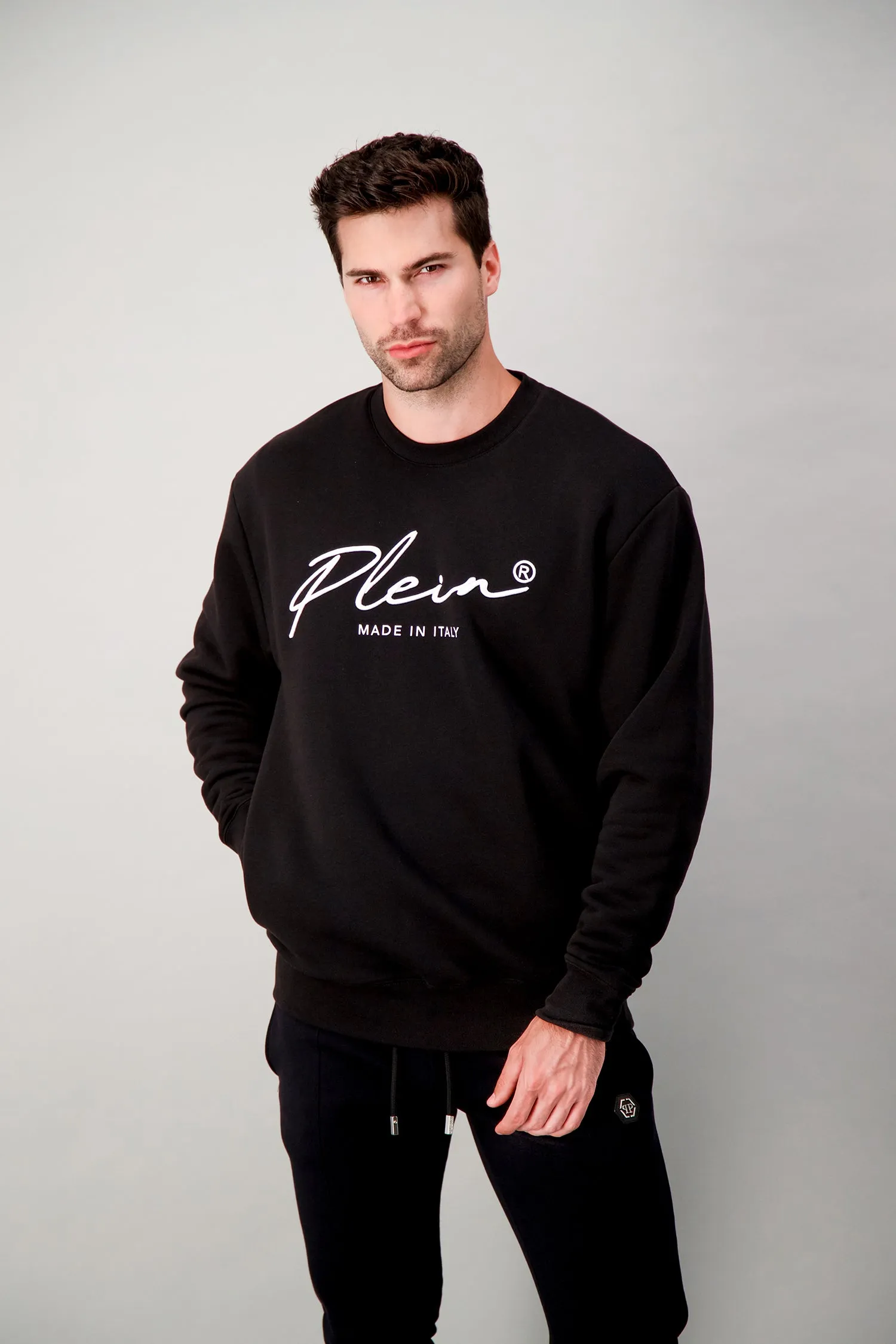 Philipp Plein Black LS Signature Sweatshirt