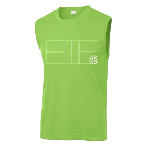 Pickleball Court | Men's Sleeveless Athletic Shirt | 100% Polyester