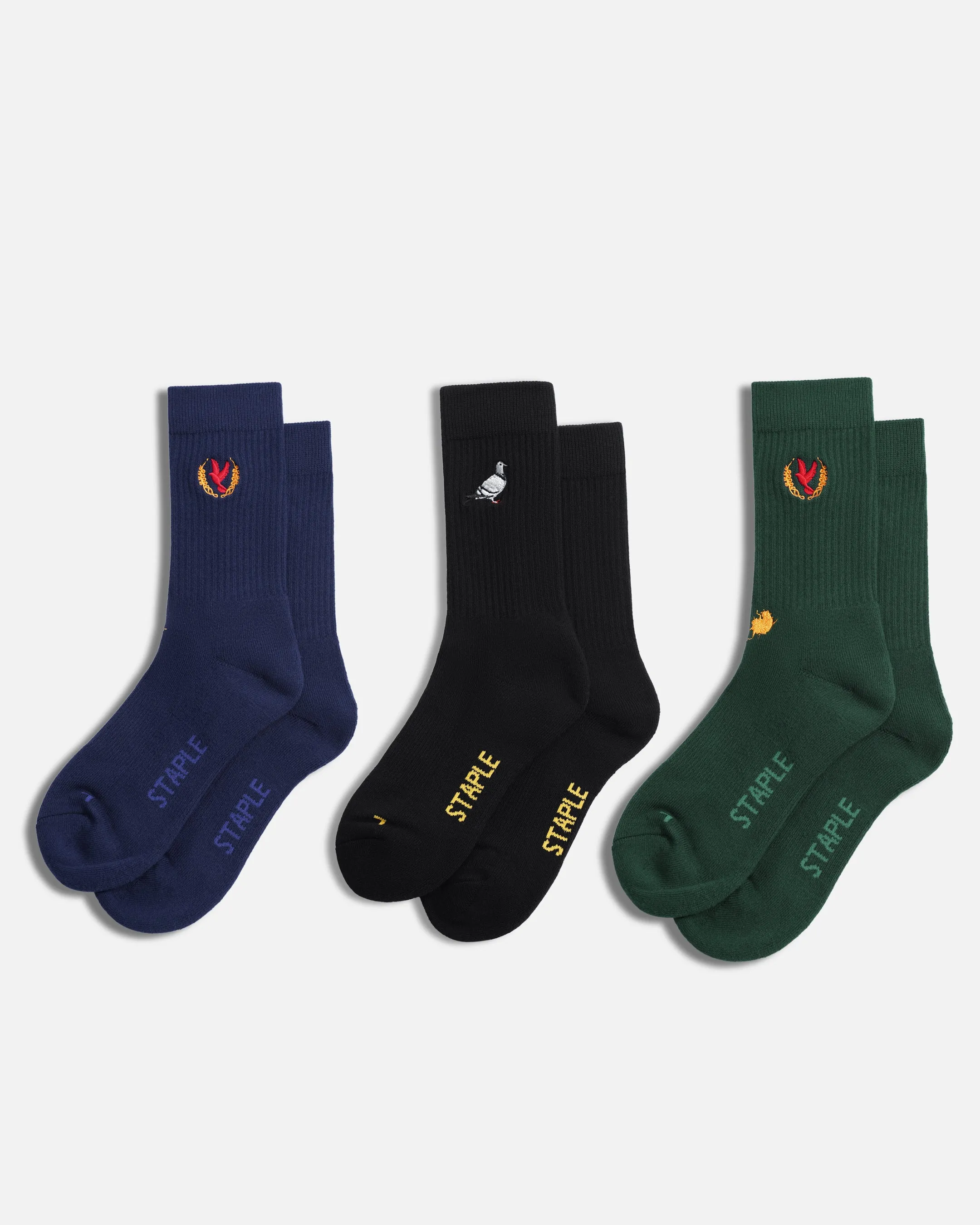 Pigeon Logo Socks 3Pk