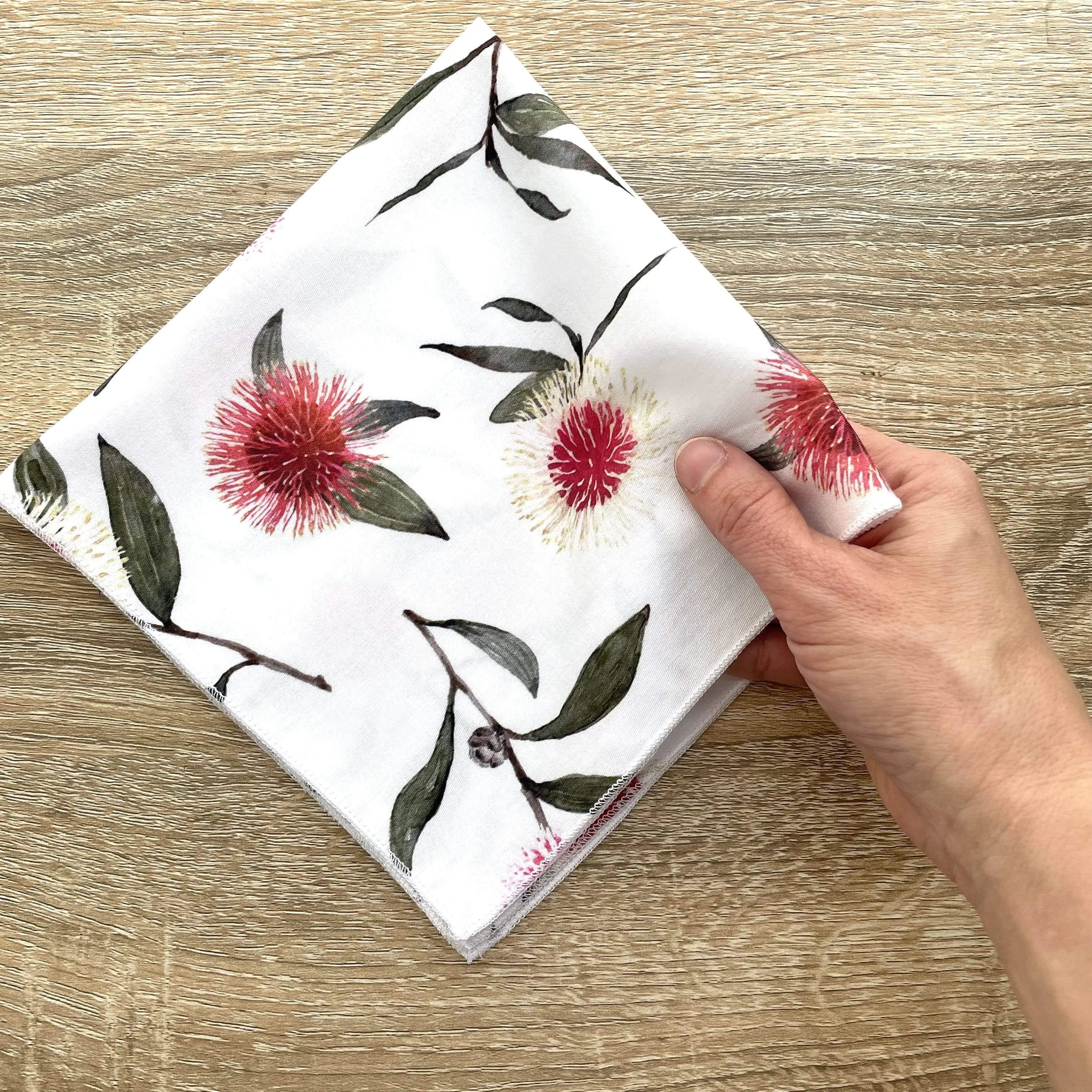 Pin Cushion Flowers Handkerchief