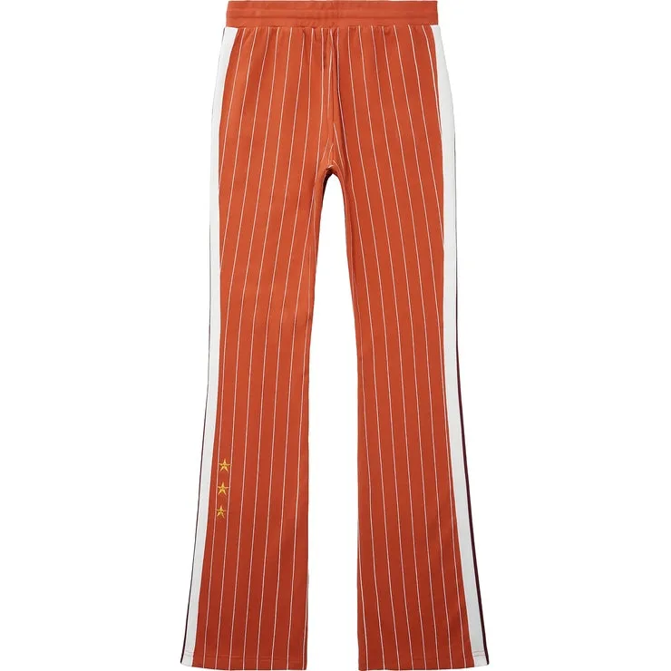 Pin Striped Varsity Track Pants - Cinnamon