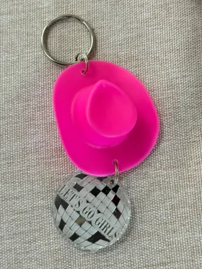 Pink Cowboy Hat Keychain