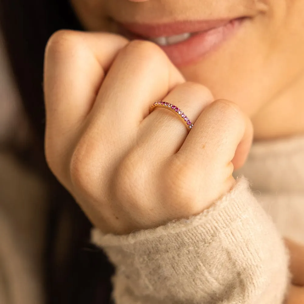 Pink Eternity Band Ring