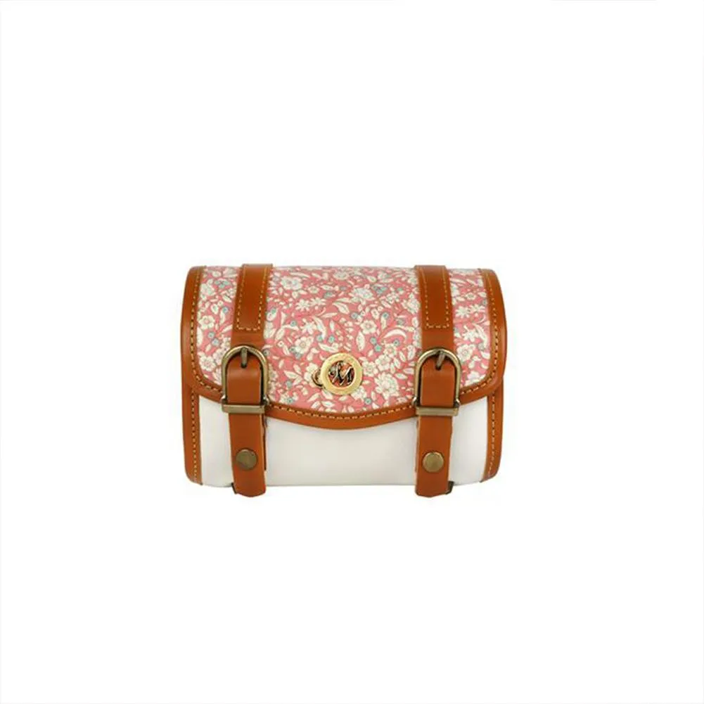 Pink Melten Leather Floral Camera Case and Wrist/ Shoulder Strap - Harper