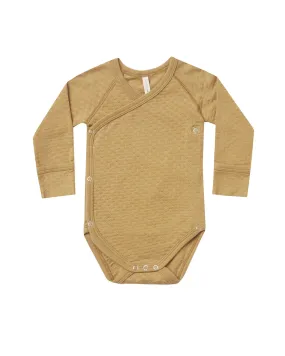 Pointelle Side Snap Bodysuit – Gold