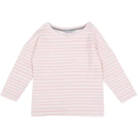 POP LS STRIPE PINK / WHITE