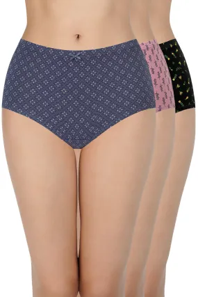 Printed High Rise Full Brief (Pack of 3)