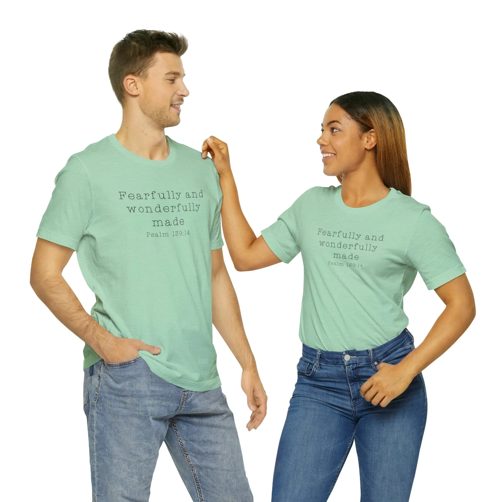 "Fearfully and Wonderfully Made" Bella Canvas Unisex Jersey Short Sleeve Tee