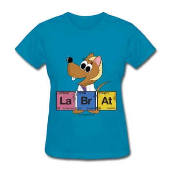 "Lab Rat Periodic Table" (blonde) - Women's T-Shirt