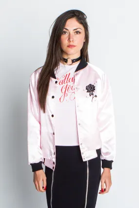 "Valley Girls" Pink Satin Jacket