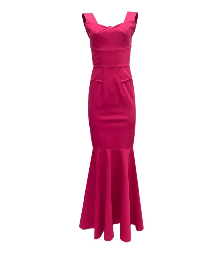 Roland Mouret Ltd Edition For Harrods Fluted Gown. Size 10UK