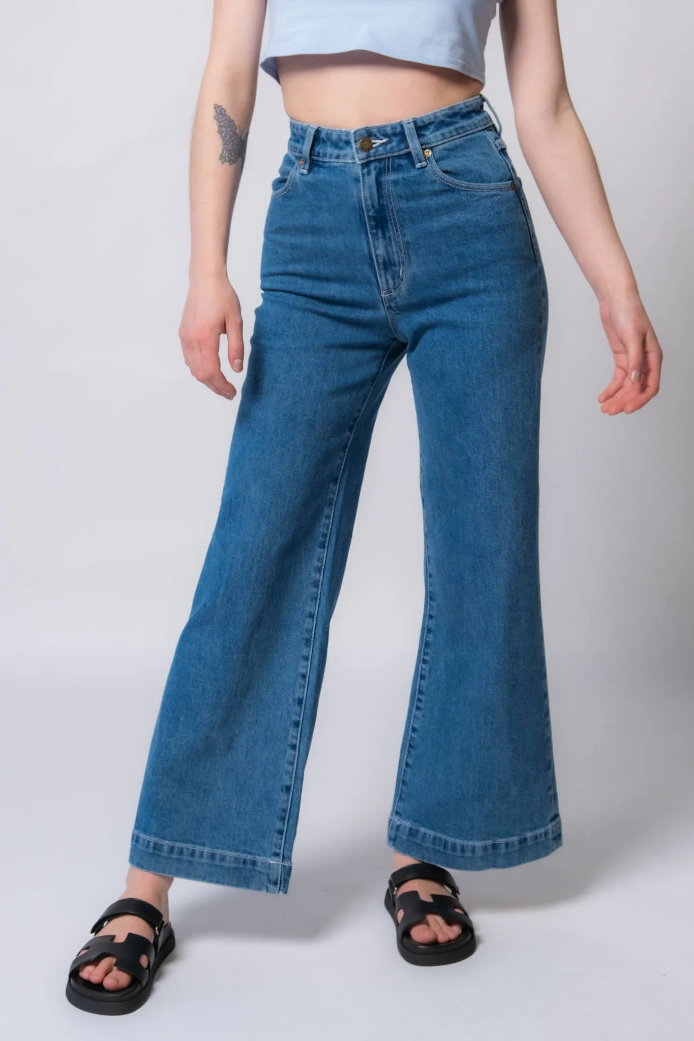 Rolla's Sailor Scoop Ankle Crop Jeans - Breaker