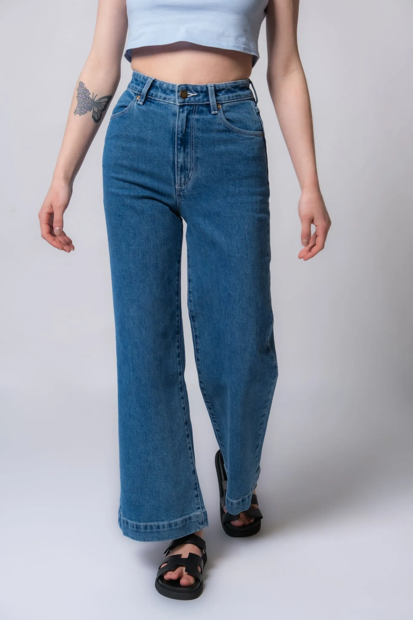 Rolla's Sailor Scoop Ankle Crop Jeans - Breaker