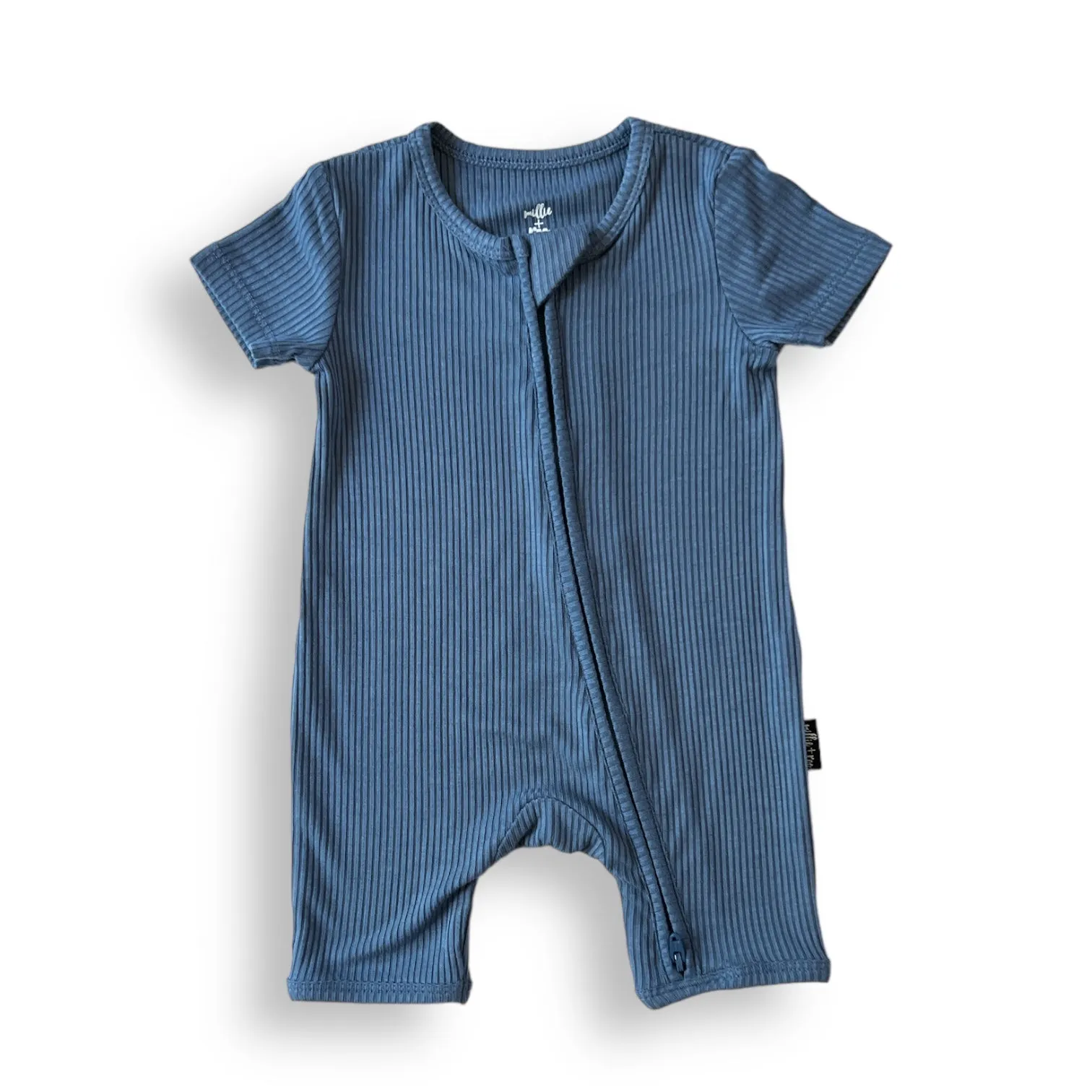 SHORTIE ZIP ROMPER - Arctic Ribbed