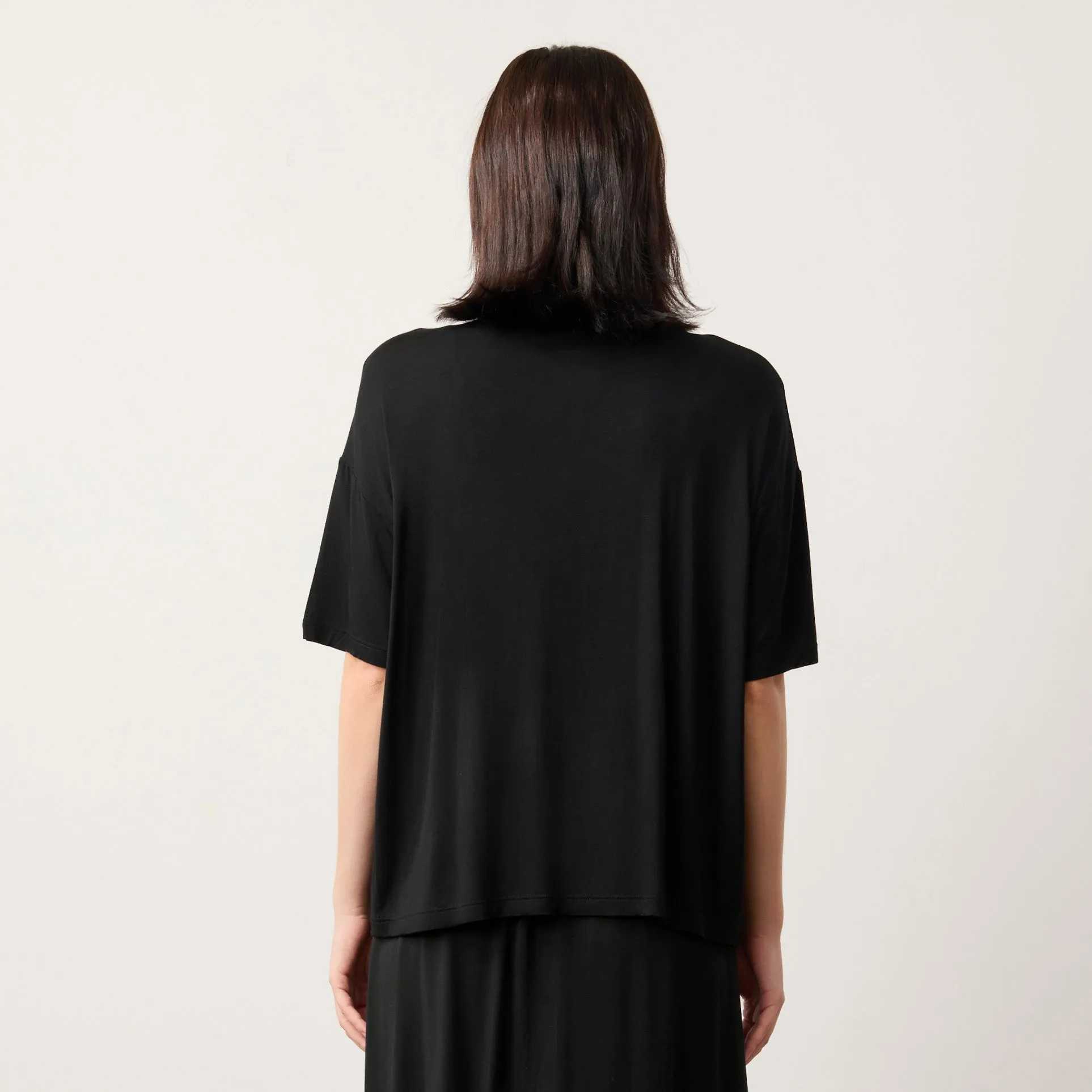 Silktouch TENCEL™ Modal Air Open Collar Short Sleeve Blouse