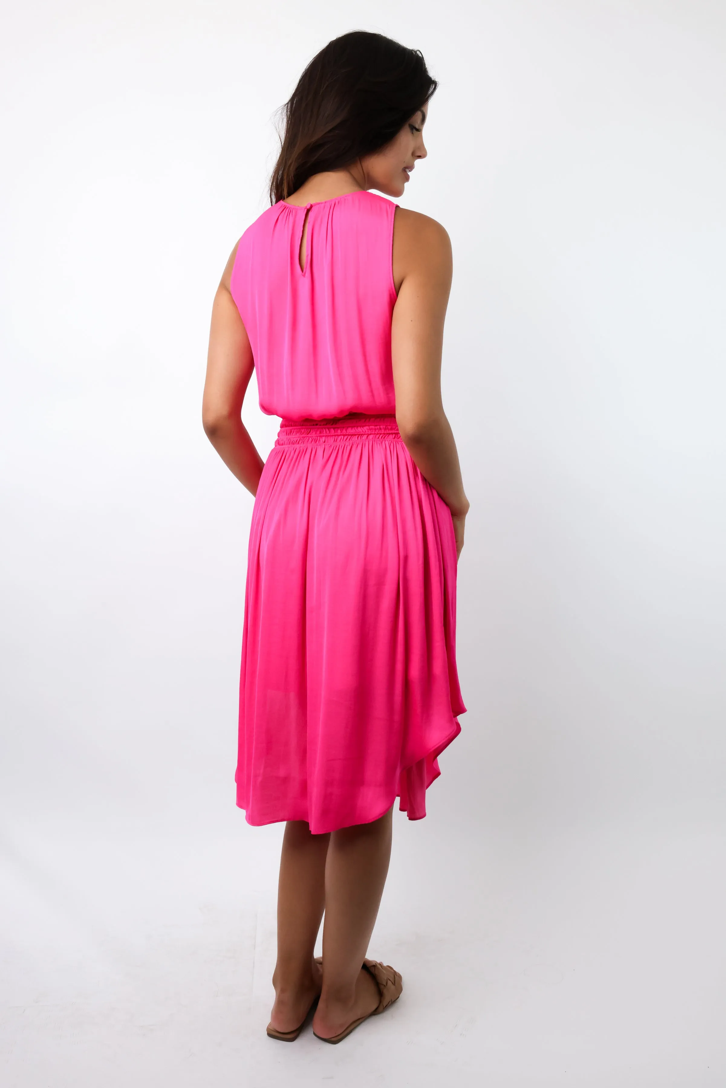 Smoked Flared Midi Dress