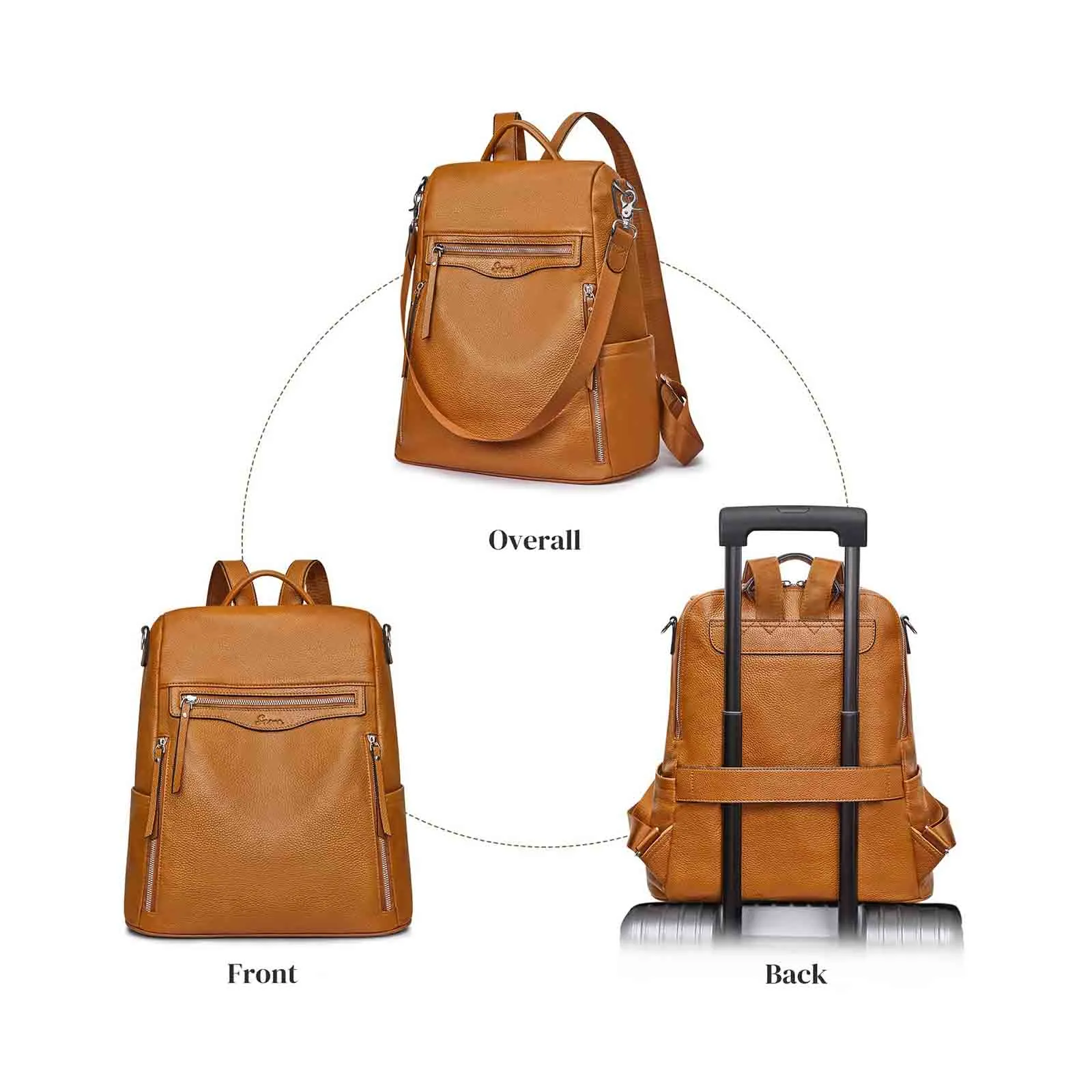 Soft College Leather Backpack