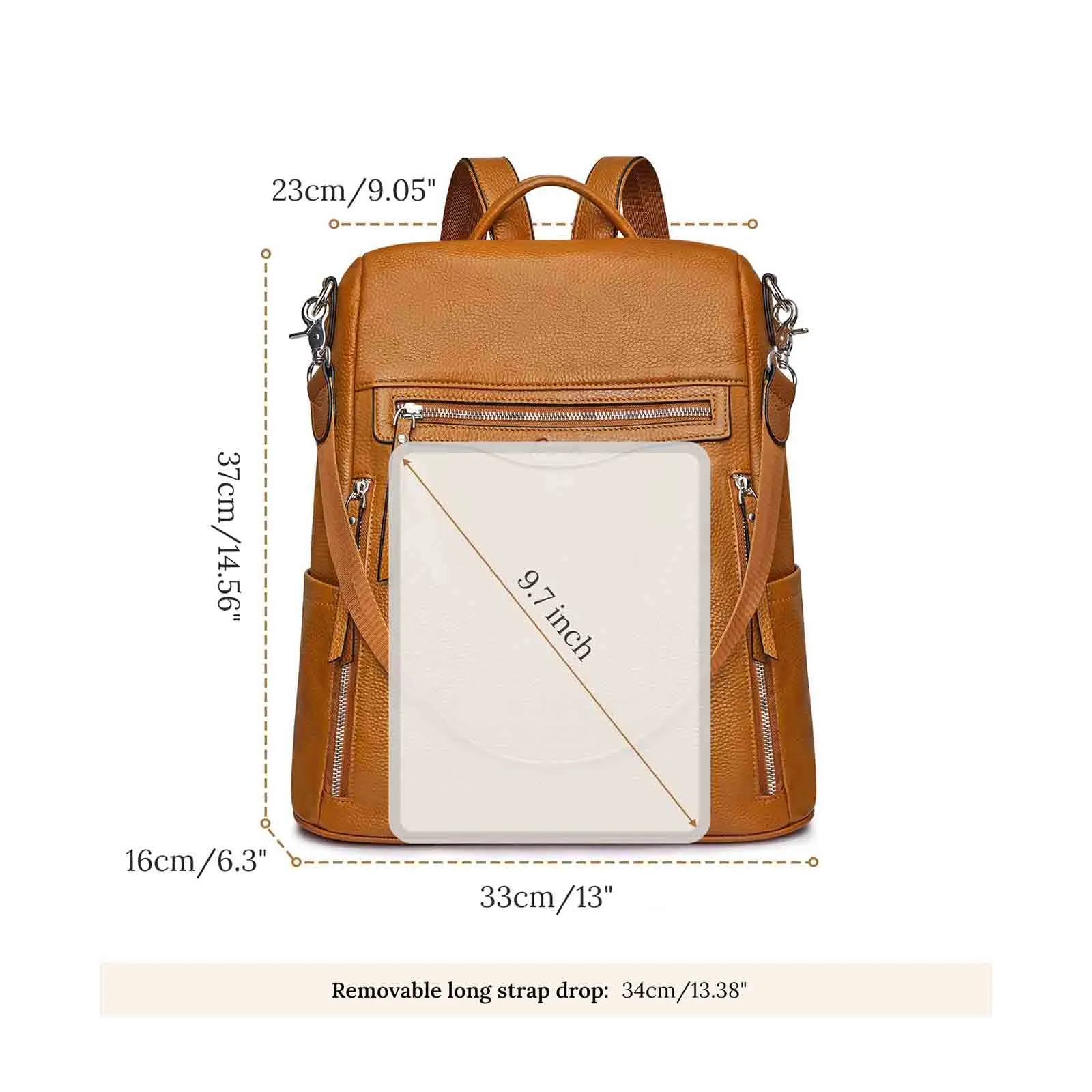 Soft College Leather Backpack