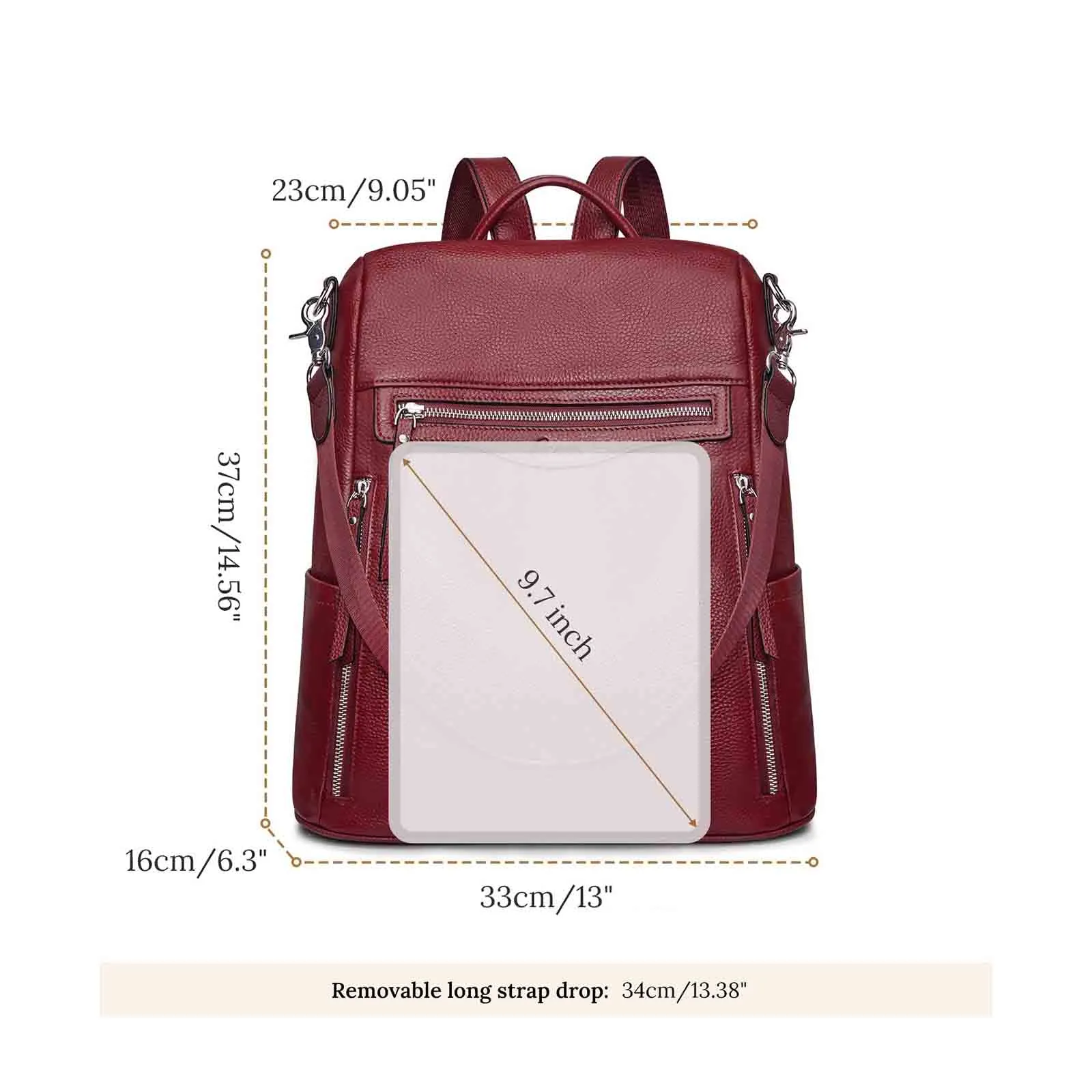 Soft College Leather Backpack