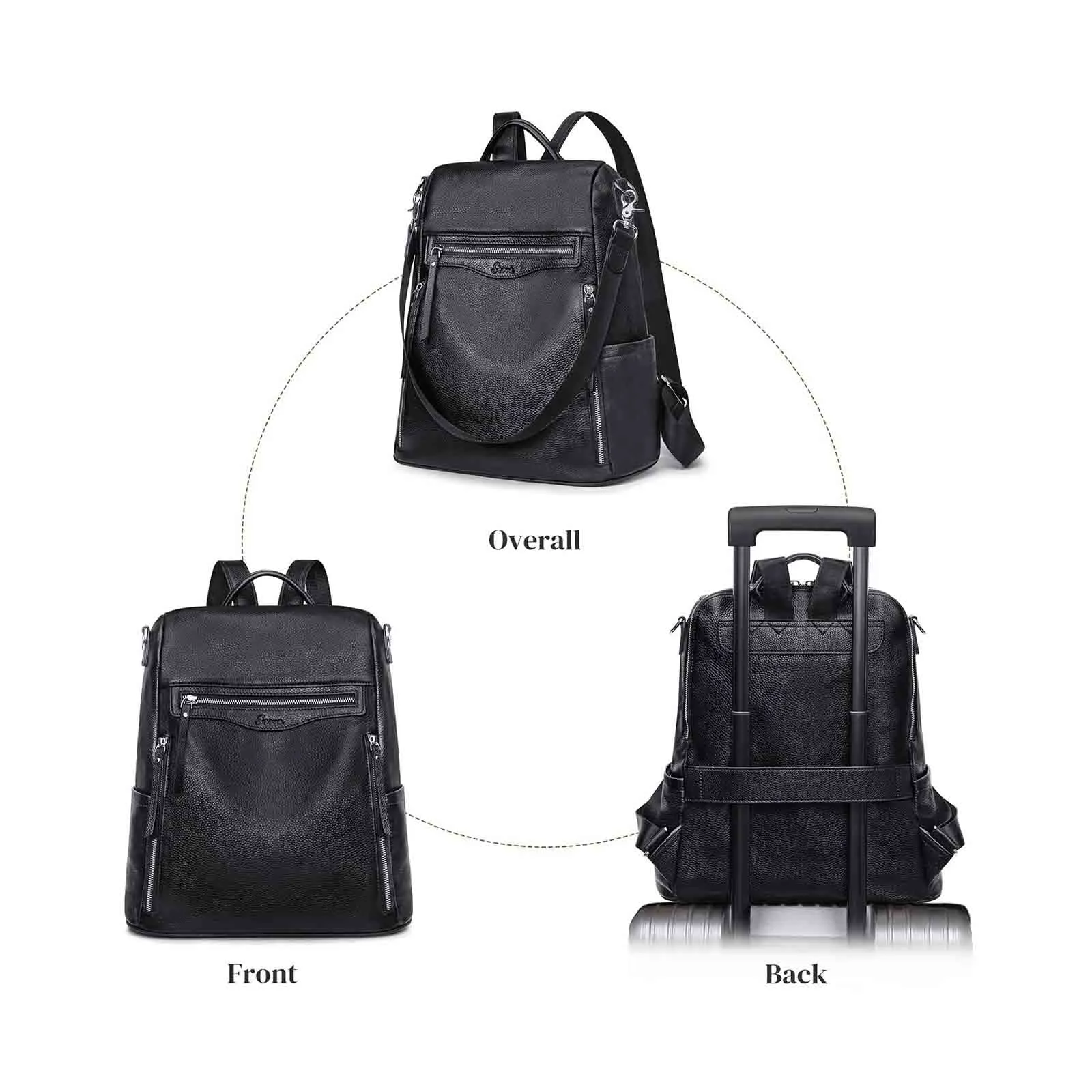 Soft College Leather Backpack