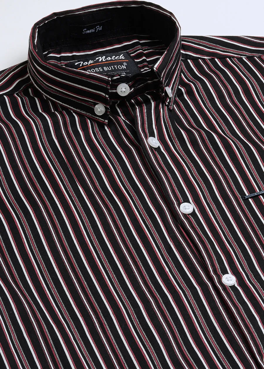 Static Stripe Black Mens Shirt