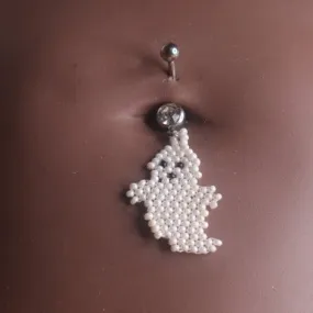 Steel Cute Ghost Belly Button Body Piercing Jewelry