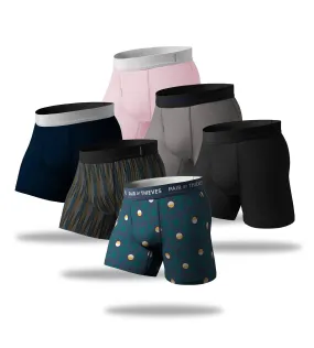 SuperFit Boxer Brief 6 Pack - Medium