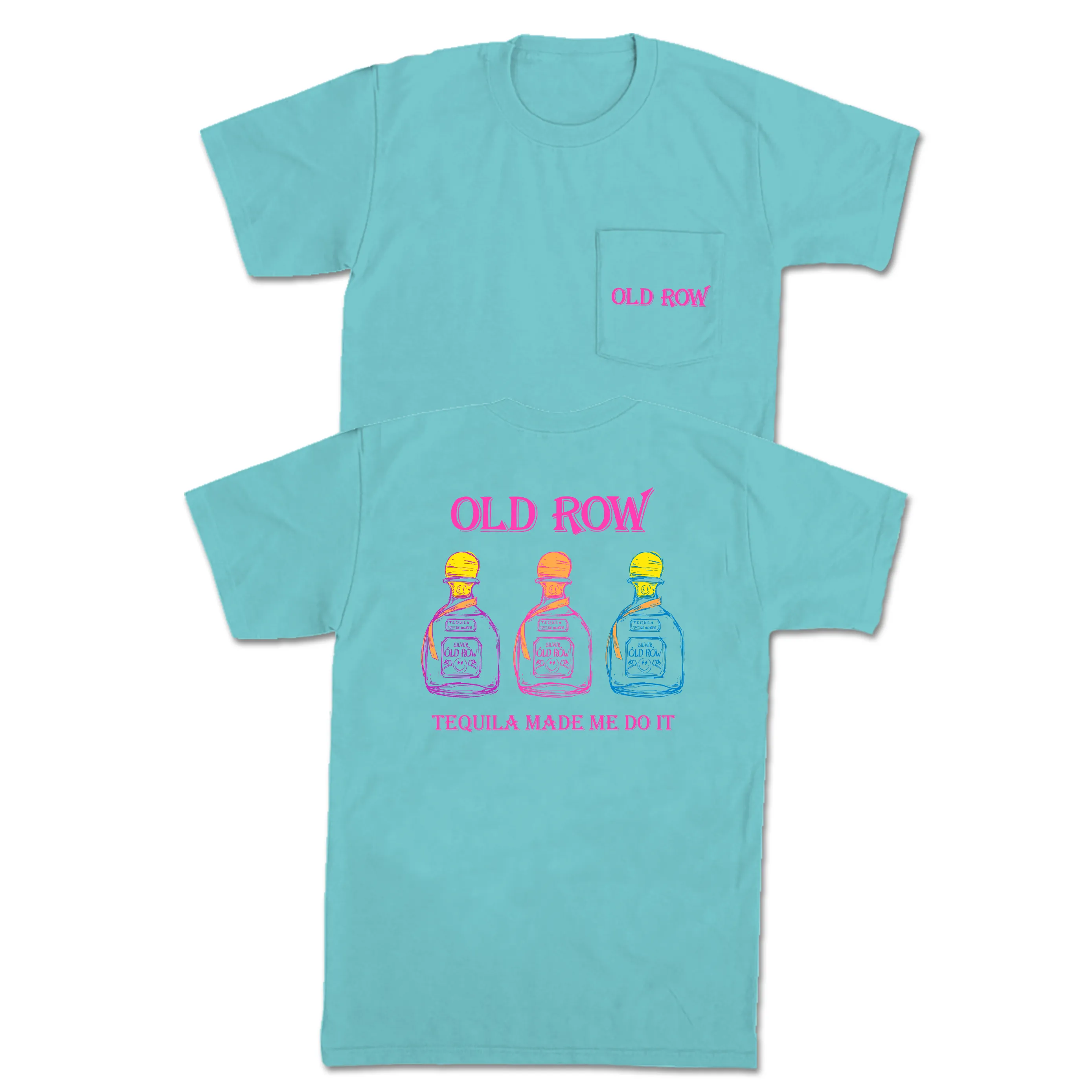 Tequila Made Me Do It Pocket Tee