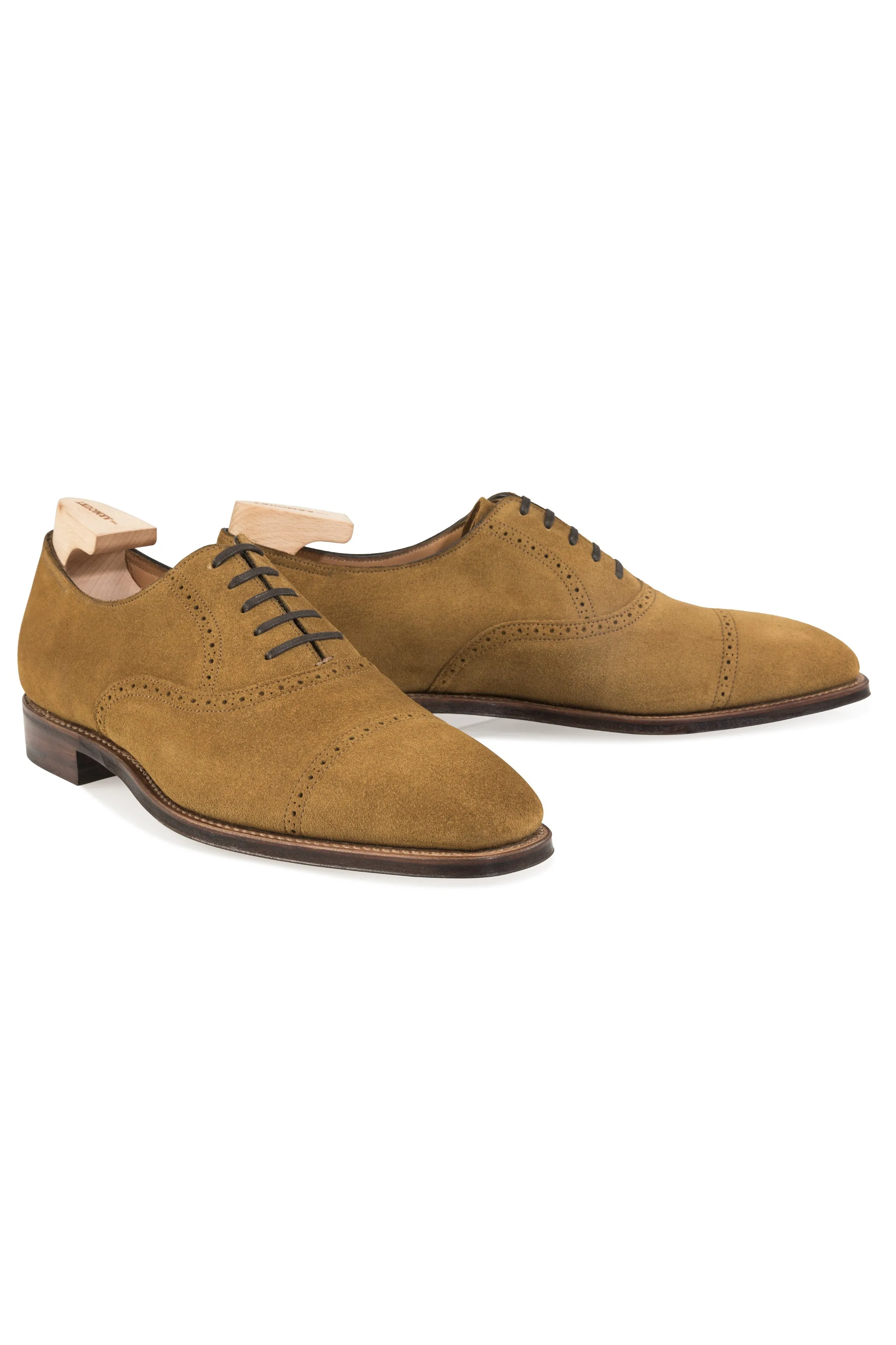 The Armoury Hajime Wyndham Maracca Suede Semi Brogue Shoes *factory seconds*