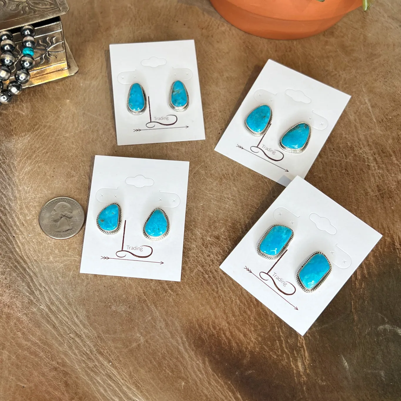 The Cruces Turquoise Studs