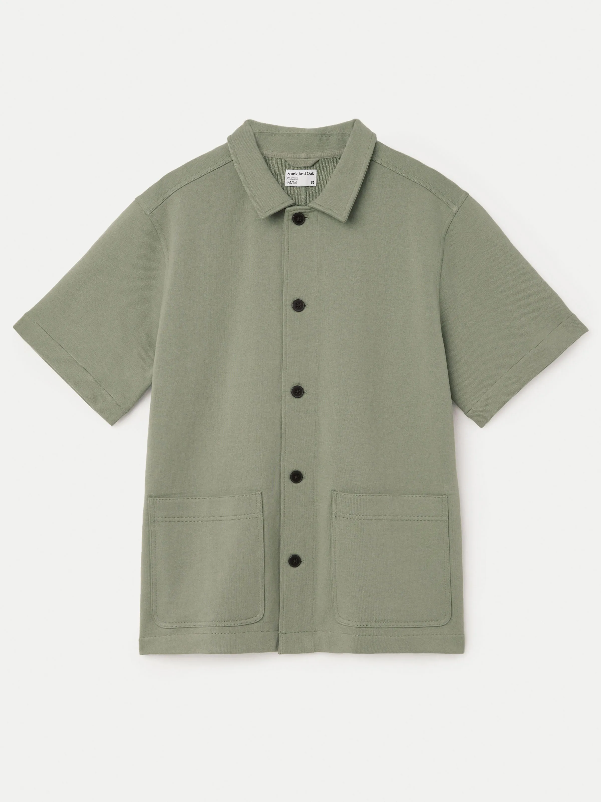 The Short Sleeve Overshirt in Vetiver Green