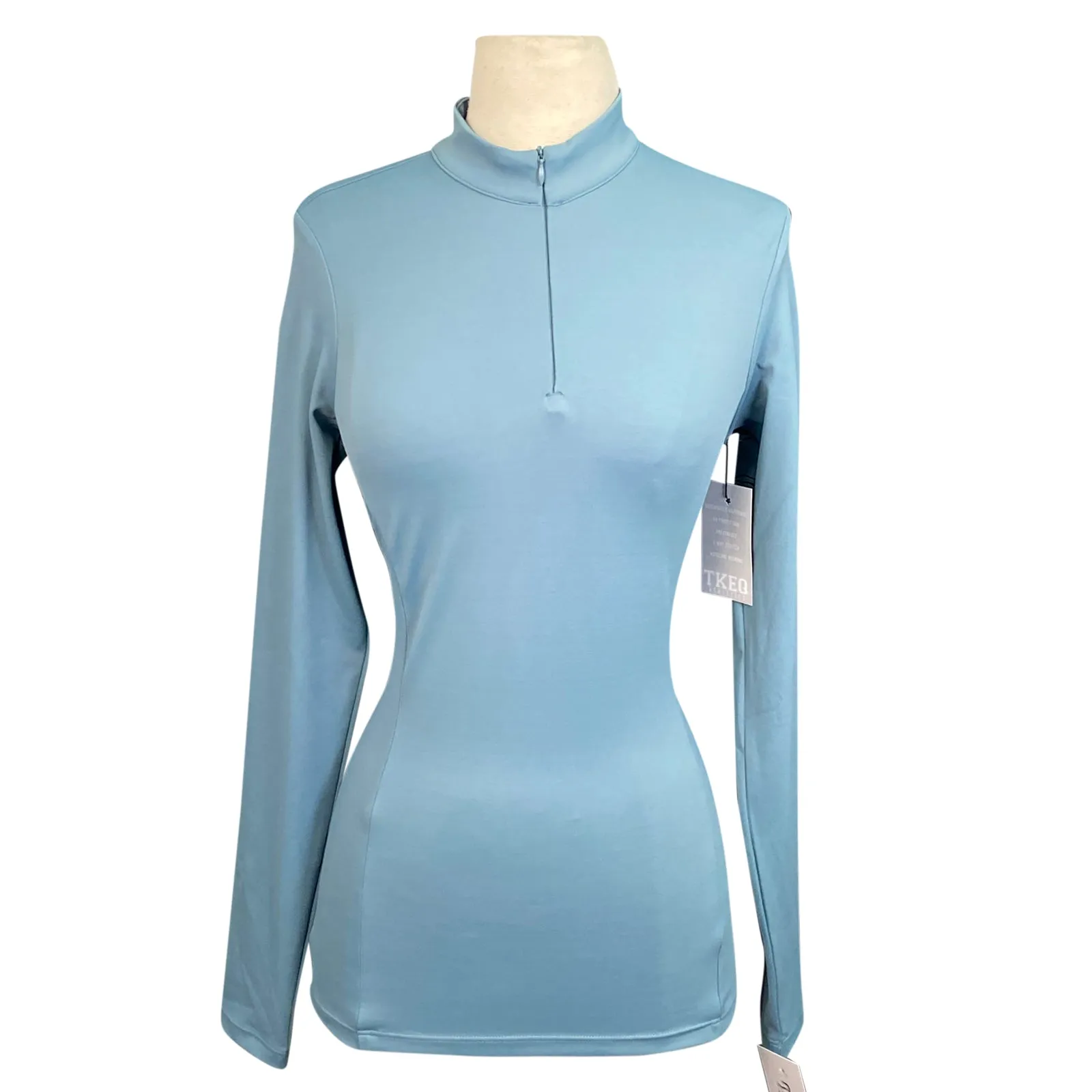 TKEQ 'Quinn' Long Sleeve Shirt in Blue - Women's Medium