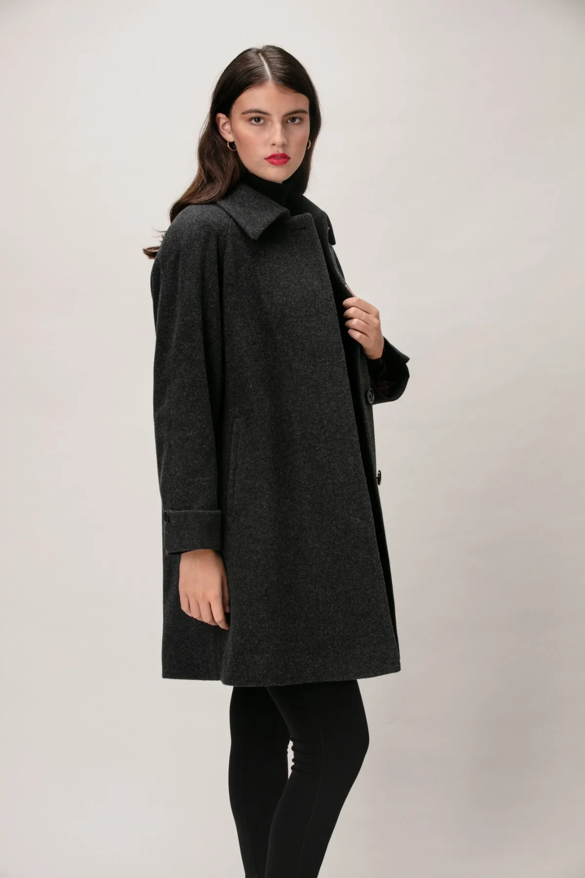 TRINITY Wool & Cashmere Swing Coat 3174