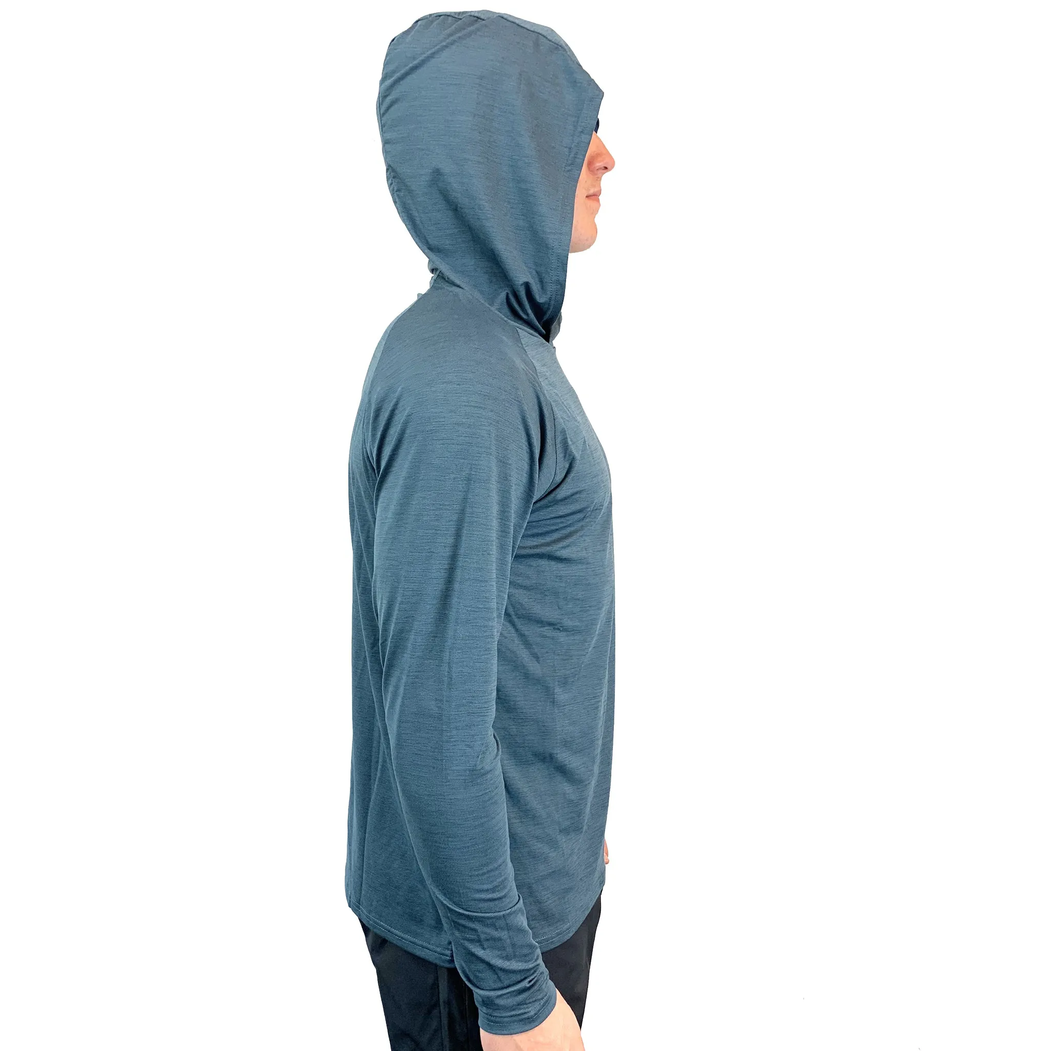 UV Performance L/S Hooded Tech Top - Ocean Blue