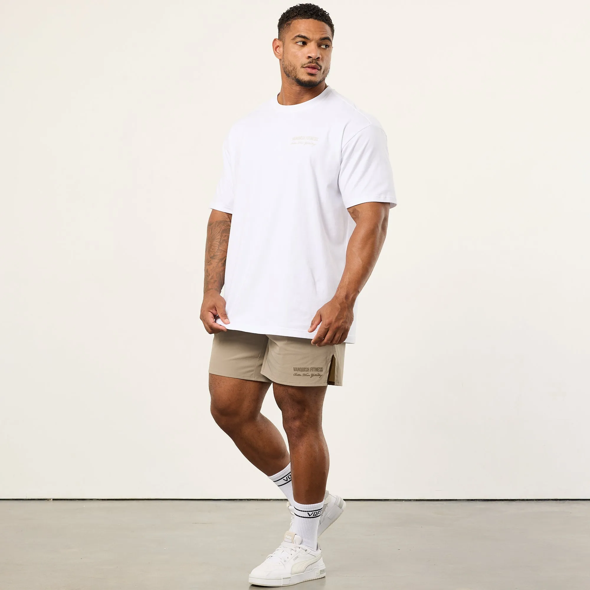 Vanquish White Signature Oversized T Shirt