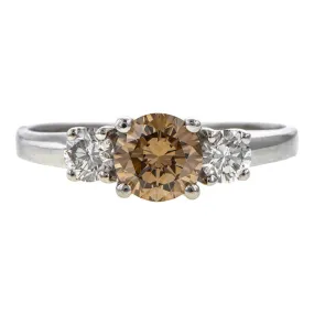 Vintage Brown Diamond Engagement Ring, 0.80ct