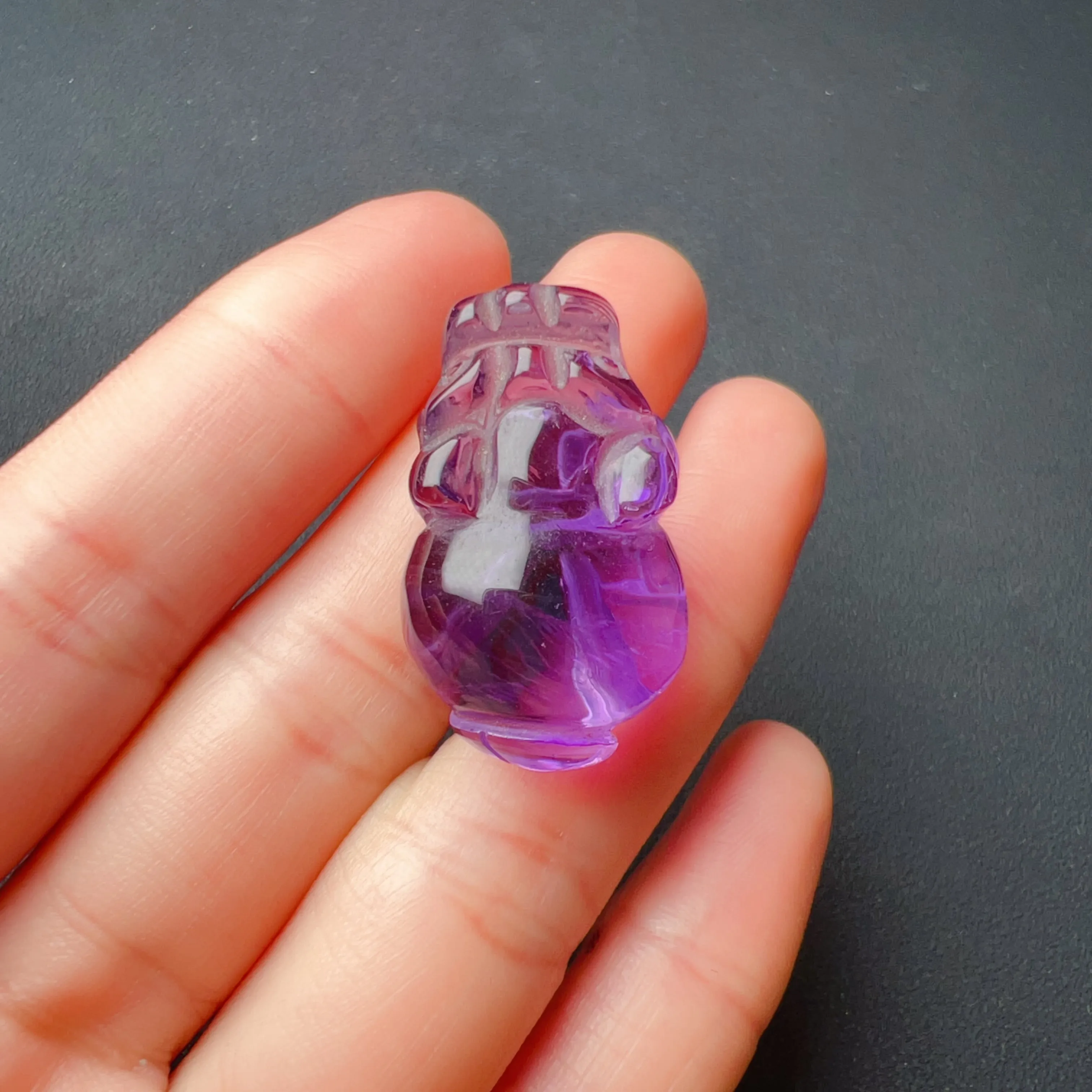 Wealth Attraction 2024 Natural Amethyst Pixiu Fengshui Crystal Decor 29.1mm