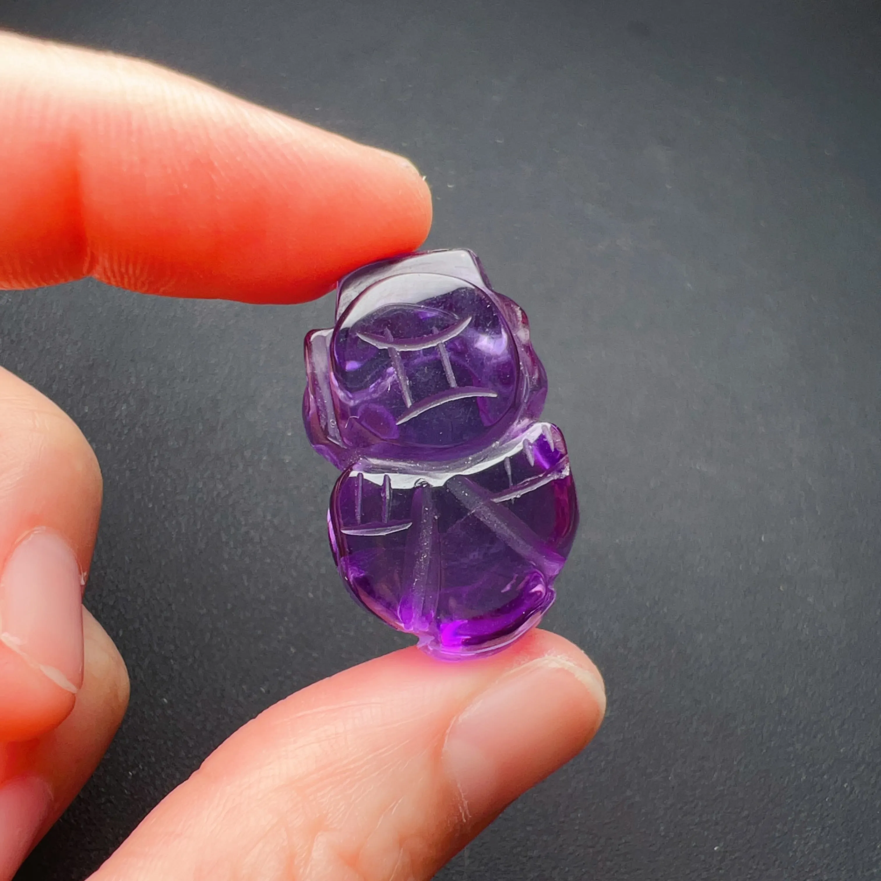 Wealth Attraction 2024 Natural Amethyst Pixiu Fengshui Crystal Decor 29.1mm