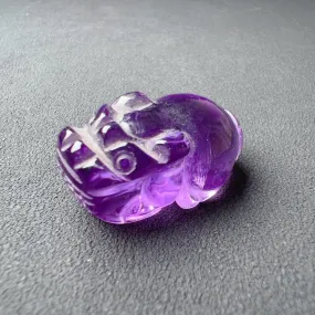 Wealth Attraction 2024 Natural Amethyst Pixiu Fengshui Crystal Decor 29.1mm