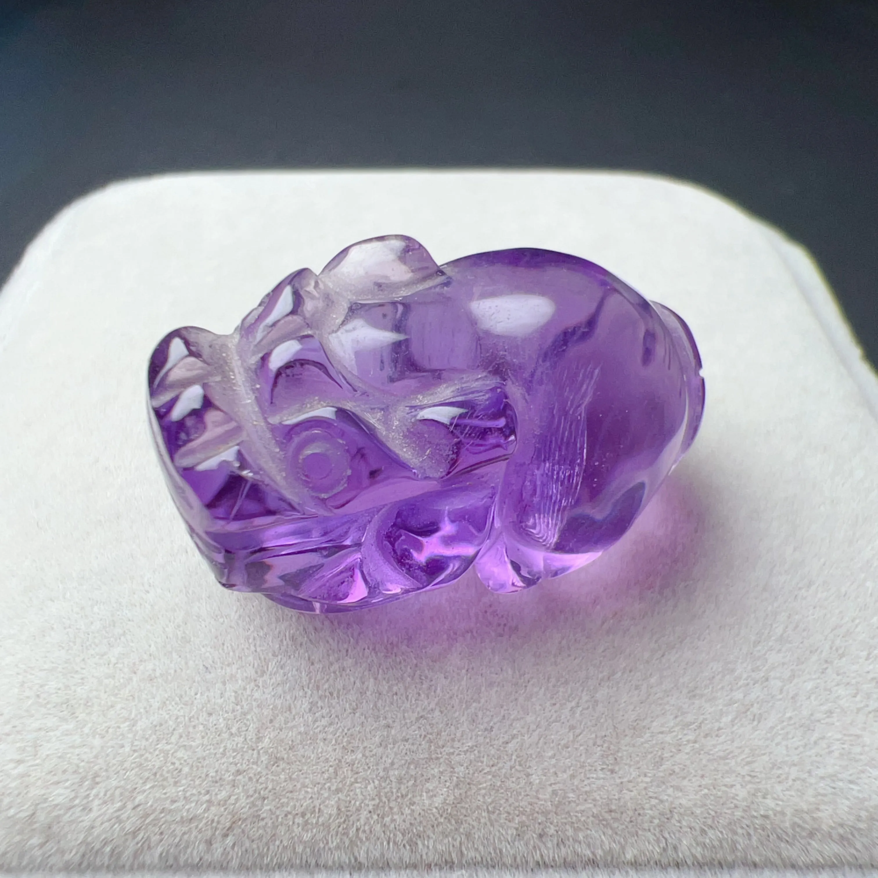 Wealth Attraction 2024 Natural Amethyst Pixiu Fengshui Crystal Decor 29.1mm